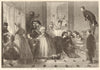 St. Valentine's day - drawn by A. Hunt. Family. Romance 1863 old antique print