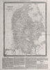 A map of Denmark. Existing & planned railways 1863 old antique chart