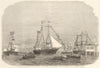 The Victoria & Albert, with Princess Alexandra, arriving at Gravesend. Kent 1863