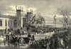 Princess Alexandra at Copenhagen railway station. Denmark 1863 old print