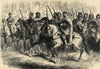 Algerian Spahis in Paris. Militaria 1863 old antique vintage print picture