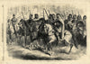 Algerian Spahis in Paris. Militaria 1863 old antique vintage print picture