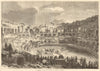 Bull-fight in the amphitheatre of Nimes. Gard. Bull fighting 1863 old print