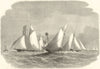 Royal Thames Yacht club schooner match: Rounding the Mouse lightship 1863