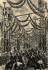 Prince of Wales (Edward VII) cortege Princess Street, Halifax. Yorkshire 1863