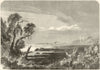 Embouchure of a river on the western coast of Madagascar 1863 old print