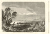 Embouchure of a river on the western coast of Madagascar 1863 old print