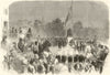 Unveiling Prince Albert statue, Aberdeen. Queen Victoria. Scotland 1863 print