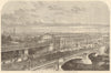 The London, Chatham, & Dover Railway station at Blackfriars 1863 old print