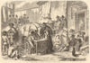 Letter-writers & dealers in cigar-ends at Rome. Markets 1864 old antique print