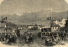 King of Denmark's visit to the North Sea squadron, Copenhagen 1864 old print