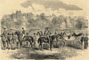 The volunteer review in Hyde Park: The Princess of Wales 1864 old print