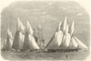 Royal Thames Yacht Club schooner match: Rounding Water Lily Shoebury. Essex 1864