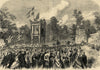 Prince & Princess of Wales arriving at the castle of Bernstorf, Denmark 1864
