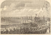 Opening of the new pier at Deal. Kent 1864 old antique vintage print picture