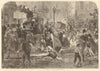 A thaw in the streets of London. Cheapside 1865 old antique print picture