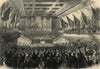 W. E. Gladstone receiving the freedom of the city in Glasgow city hall 1865