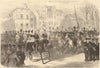 Entry of King Leopold into Brussels: reception at the Laeken Gate. Belgium 1865