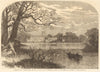Trentham Hall, Staffordshire, the Duke of Sutherland's seat 1866 old print
