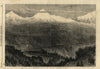 The railway over Mont Cenis: View above Lanslebourg. Savoie 1866 old print