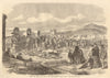 Elephant parts & skins in the Grahamstown market, Cape Colony. South Africa 1866