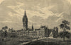The Glasgow University: intended new buildings. Scotland. Education 1866 print