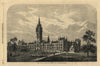 The Glasgow University: intended new buildings. Scotland. Education 1866 print