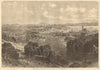 The town & harbour of St. John, New Brunswick. Canada 1866 old antique print