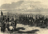 Prince of Wales (Edward VII) inspecting the 11th Hussars. Colchester. Essex 1866