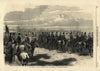 Prince of Wales (Edward VII) inspecting the 11th Hussars. Colchester. Essex 1866