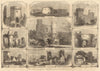 Sussex Castles. Lewes Camber Bodiam Rye Battle Pevensey Hastings Winchelsea 1866