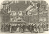 The Eisteddfod, or Welsh National Festival, at Chester. Wales 1866 old print
