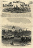 Prince of Wales reviewing Sutherland Volunteers, Dunrobin Castle 1866 print
