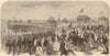 Opening of the West Pier at Brighton. Sussex 1866 old antique print picture