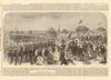 Opening of the West Pier at Brighton. Sussex 1866 old antique print picture