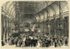 Grand ball given to the English Volunteers at Brussels. Belgium 1866 old print