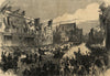 Queen Victoria procession going up Snow Hill, Wolverhampton. Staffordshire 1866