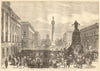 The Trades Unions reform demonstration in Waterloo Place. London 1867 print