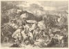 Gone to ground - drawn by G. B. Goddard. Fox hunting. Dogs 1867 old print