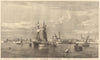 Port & town of Veracruz, Mexico 1867 old antique vintage print picture