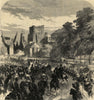Queen Victoria's entry into Kelso. Scotland 1867 old antique print picture