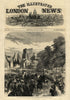 Queen Victoria's entry into Kelso. Scotland 1867 old antique print picture
