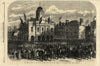 Reception of Queen Victoria, Market Square, Kelso. Scotland 1867 old print