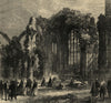 Scottish Borders. Queen Victoria at Melrose Abbey. Scotland 1867 old print