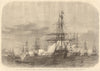 HMS Galatea receiving the Emperor of Brazil in Rio de Janeiro harbour 1867
