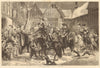 Welcome guests at Mardon Hall, by John Gilbert. England. Historic Houses 1867