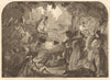 Fairyland - drawn by J. A. Fitzgerald. Fantasy 1867 old antique print picture