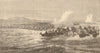 Herd of Quaggas on the plains of the Vaal River, South Africa. Extinct 1868