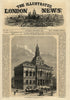 The new town hall at Ipswich. Suffolk. Buildings 1868 old antique print