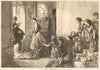St. Valentine's day. Family. Romance 1868 old antique vintage print picture
